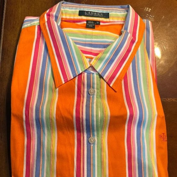 Women's Ralph Lauren Multi-Colored Blouse Size 3X NWOT - Picture 1 of 6